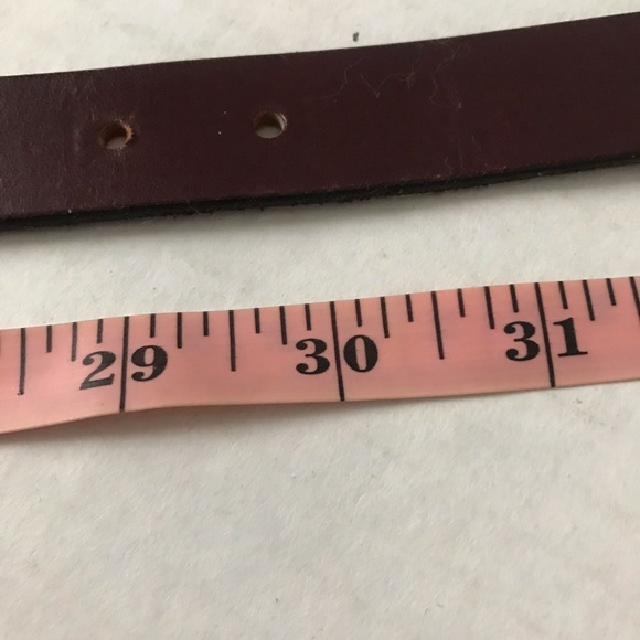 Leather Belt Signed Concho Navajo Buckle Jennie Blackgoat Genuine Silver Brown - Picture 11 of 16